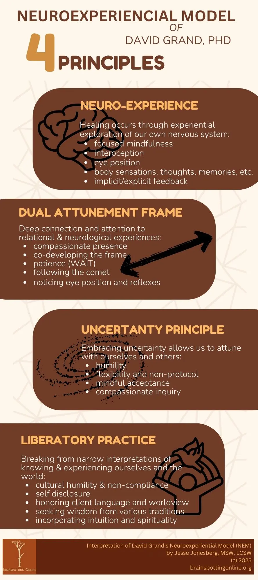 brainspotting theory, david grand, neuroexperiential model